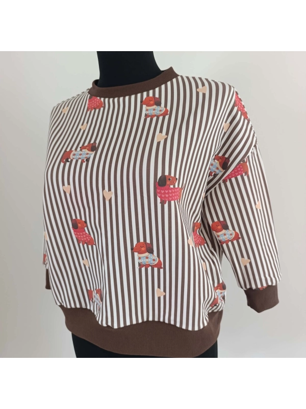 Bluza oversize Magic - jamniczki na czekoladzie