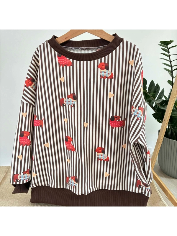 Bluza oversize Magic - jamniczki na czekoladzie