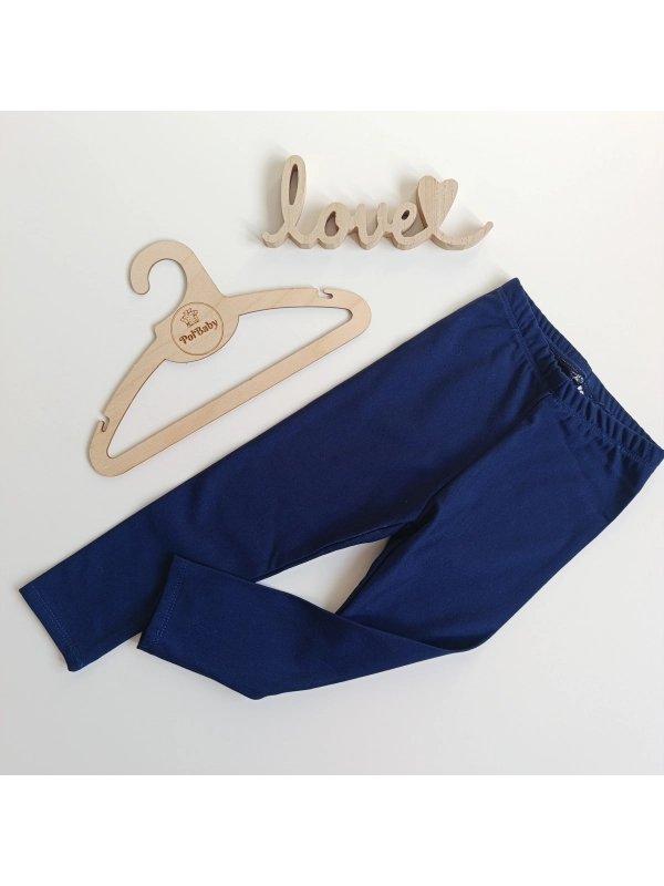 Leginsy dresówka - granatowe