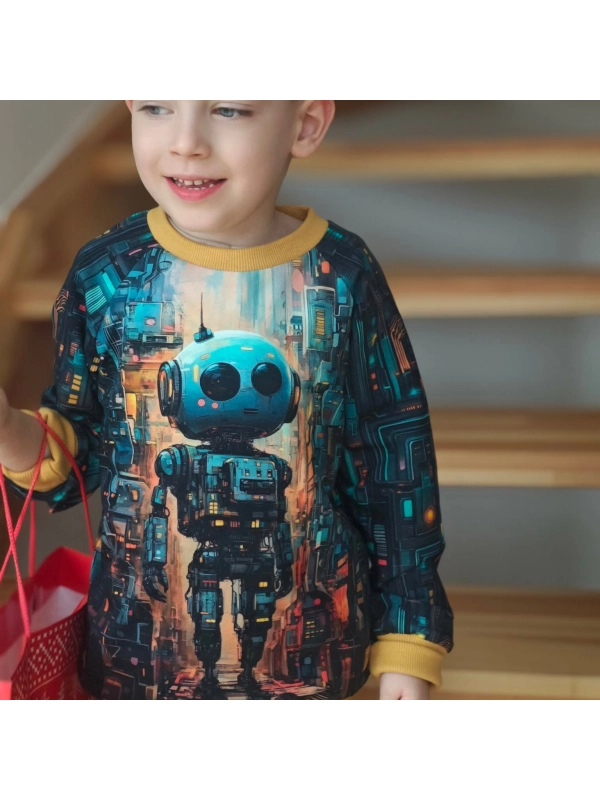 Cybercity - Bluza z panelu z wzorem