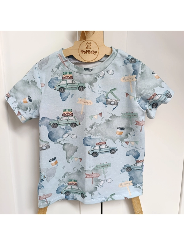 Bluzka wzór maluchem przez świat