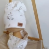 Komplet czapka i komin prążek Roses wild krem