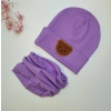 Komplet czapka typu beanie i komin milka