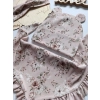 Komplet czapka i chusta prążek - newbie roses róż