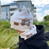 Komplet czapka beanie i komin prążek traktorki
