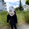 Komplet czapka beanie i komin prążek traktorki
