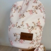 Bawełniana czapka beanie i komin prążkowany dla dziecka - małe kwiaty Bawełniana czapka beanie i komin prążkowany dla dziecka - małe kwiaty