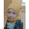 Komplet czapka i komin - kolor musztarda miodowa