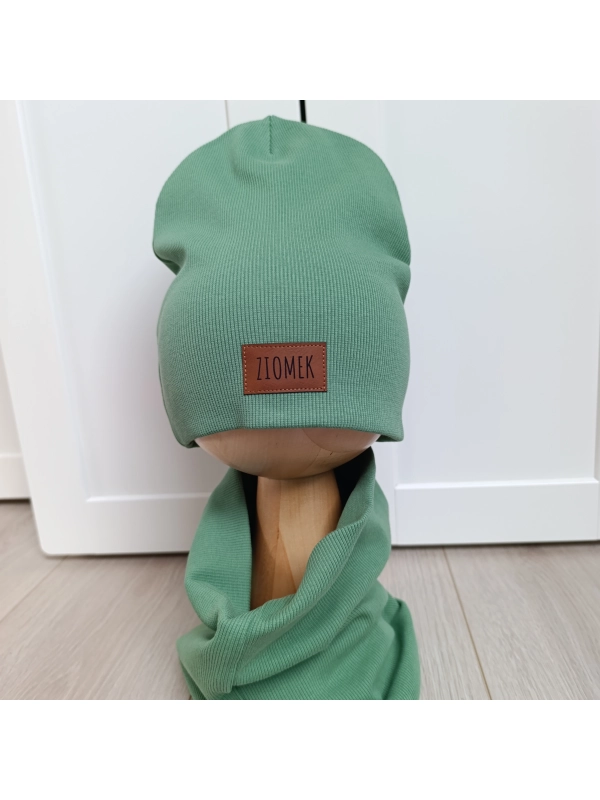 Komplet czapka i komin - Matcha