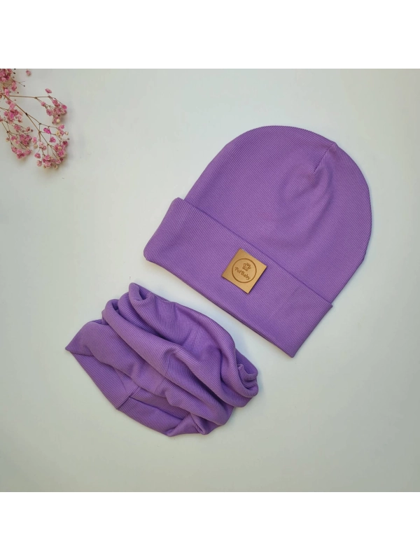 Komplet czapka typu beanie i komin milka