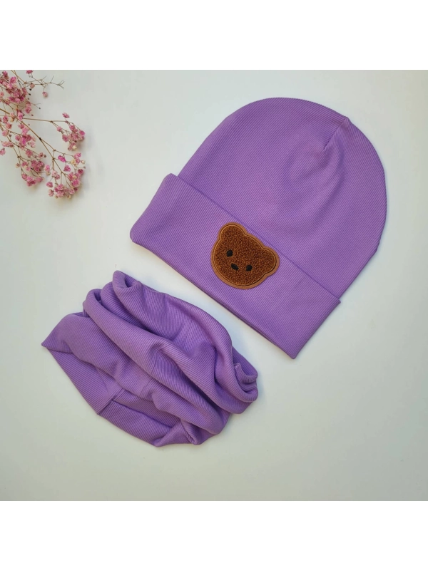 Komplet czapka typu beanie i komin milka