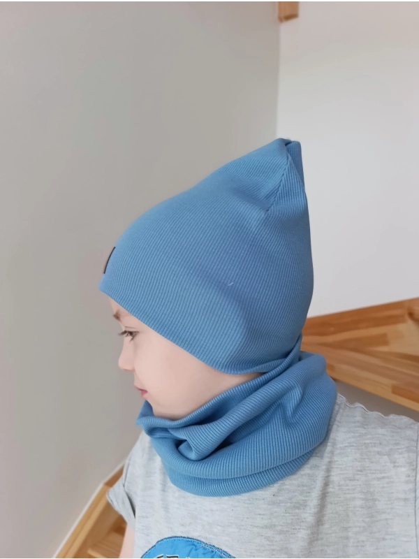 Komplet czapka i komin - kolor ocean