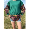 Bluza Magic - oversize - wiejski ogród