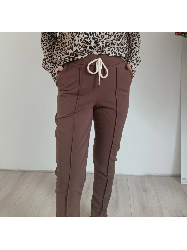 Spodnie Daniela - Gładkie kolor Macchiato