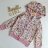 Bluza Garden różowa zamek + kaptur