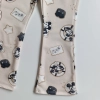 Spodnie dzwony - havana , Mickey na beżu Spodnie dzwony - havana , Mickey na beżu