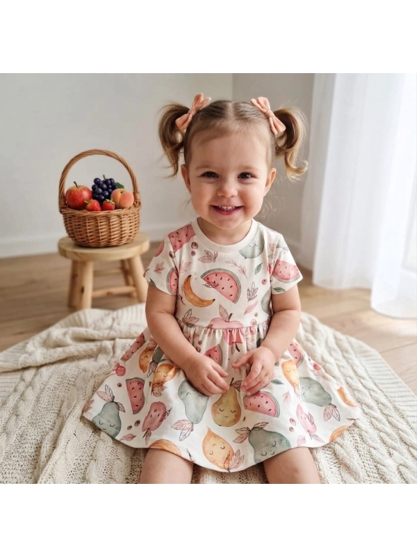 Boho fruits - sukienka z krótkim rękawem Boho fruits - sukienka z krótkim rękawem