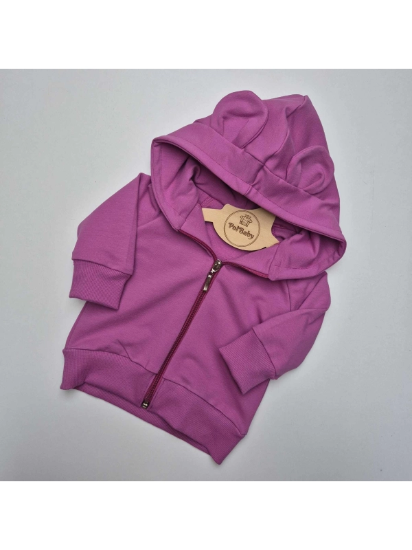 Bluza bawelniana miś - purpura