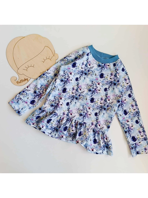 Bluza baskinka Blue flowers