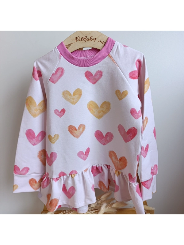 Bluza baskinka Pink hearts