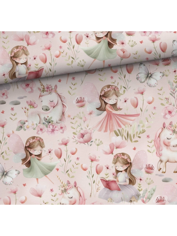 Ogrodowe wróżki bawełniany komplet