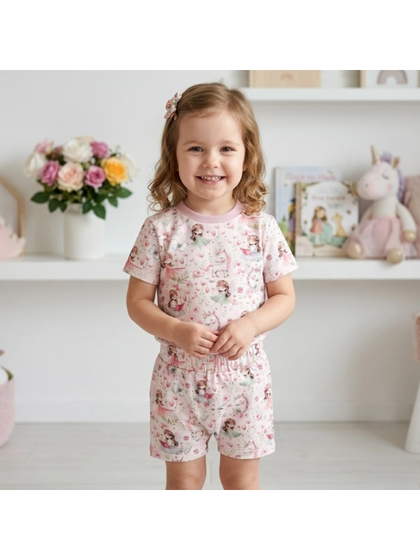 Ogrodowe wróżki bawełniany komplet