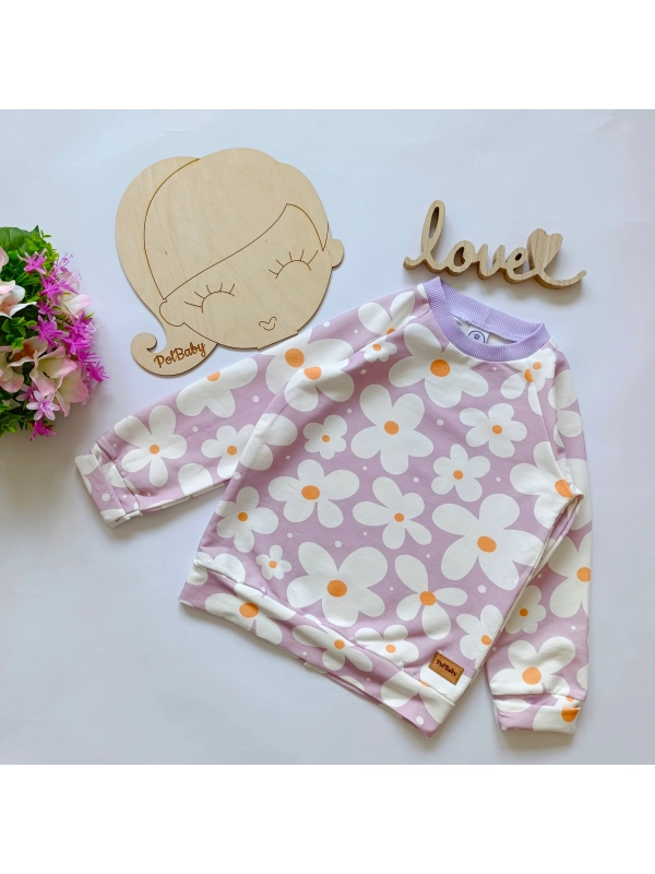 Daisy lavender - klasyczna bluza