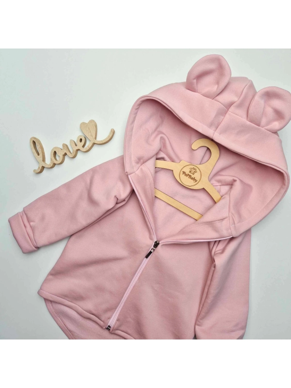Bluza jak kurteczka - jasny brudny róż Bluza jak kurteczka - jasny brudny róż