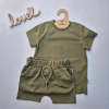 Komplet na lato Basic khaki/oliwka