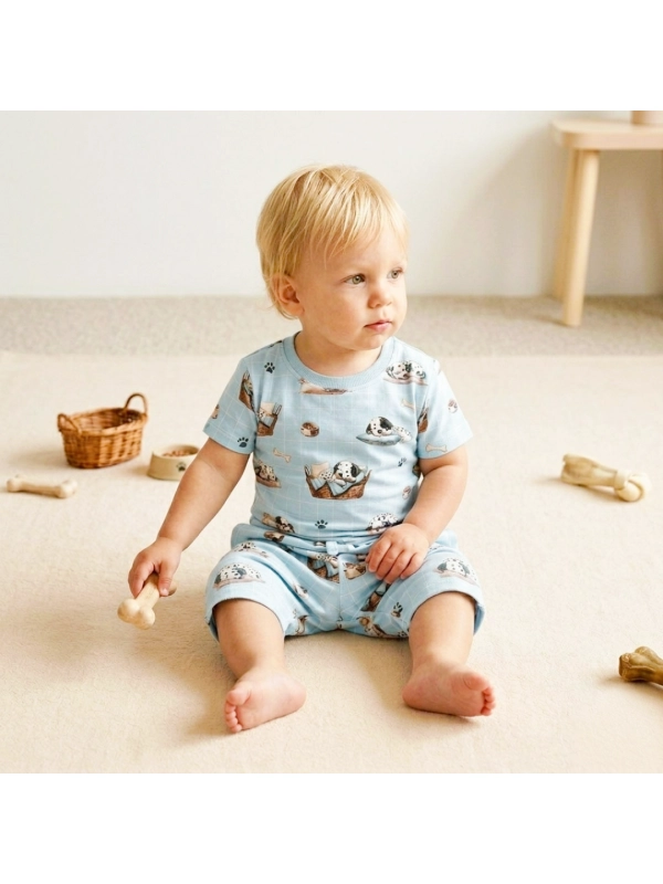 Słodkie dalmatyńczyki - bawełniany komplet na lato przedsprzedaż