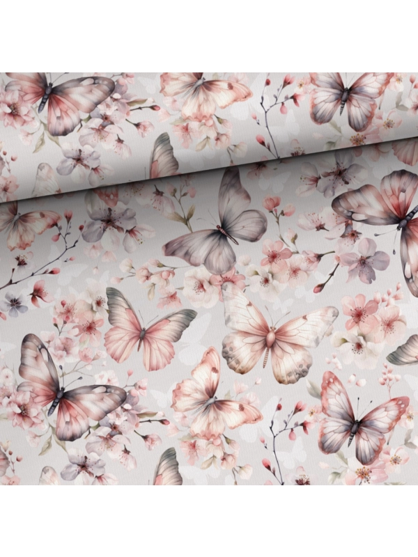 Bluza klasyczna - motyle pastel