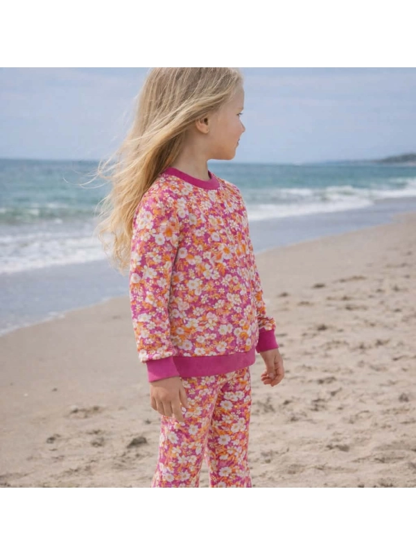 Power flower pink - klasyczna bluza