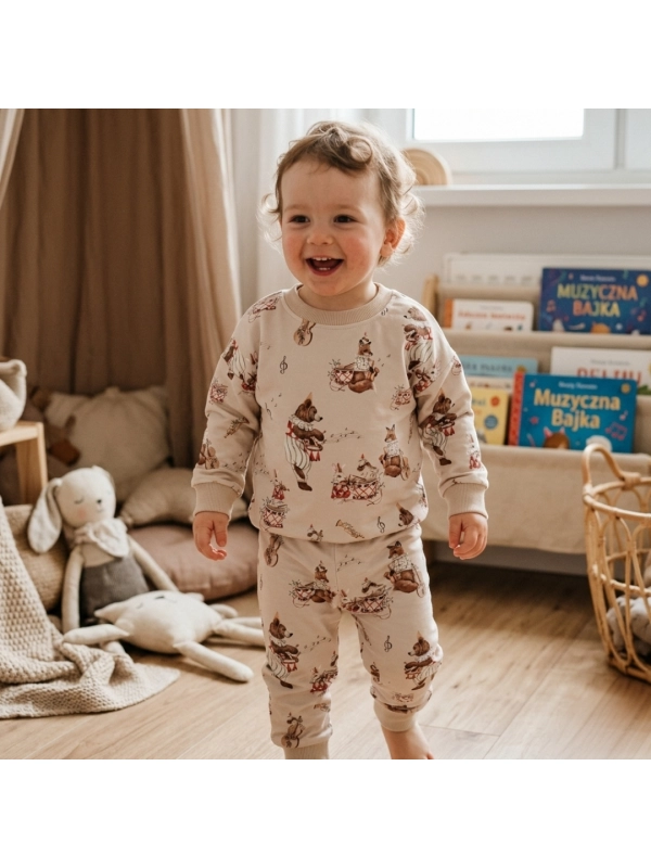 Leśna orkiestra - komplet bawełniany